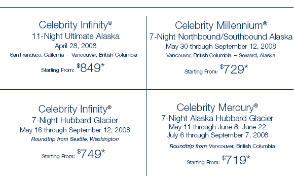Sailings from $719* - $849*
